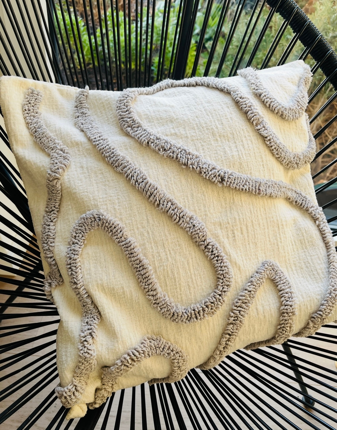 Kissenbezug beige/grau