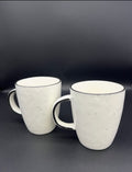 Kaffeetasse weiß mit schwarzem Rand