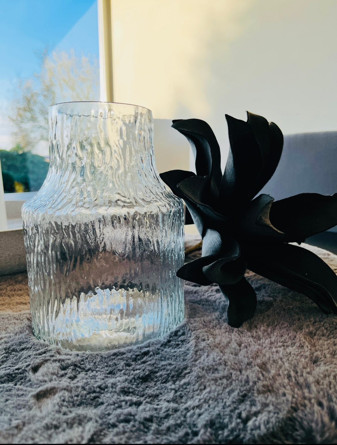 Vase geriffelt