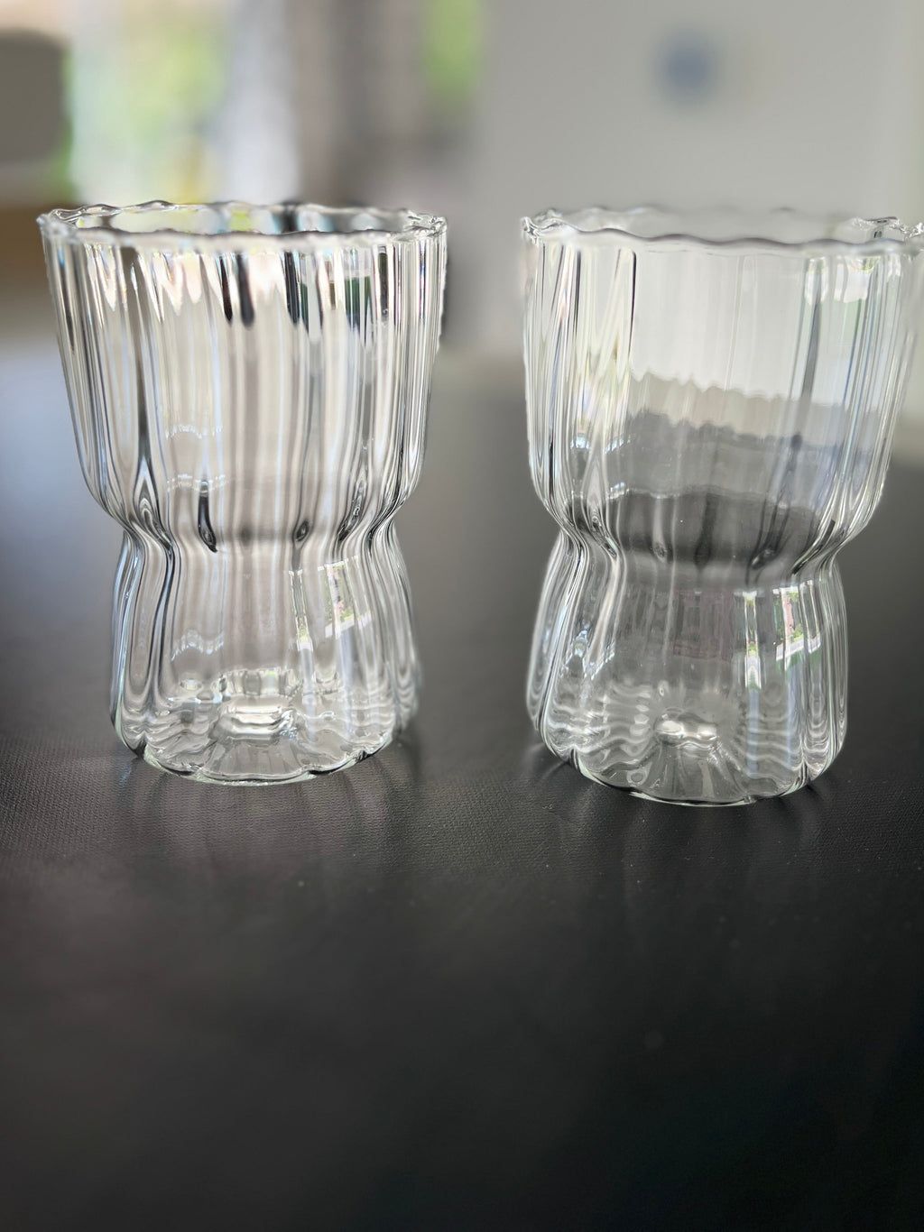 Wasserglas geriffelt 2Stk.
