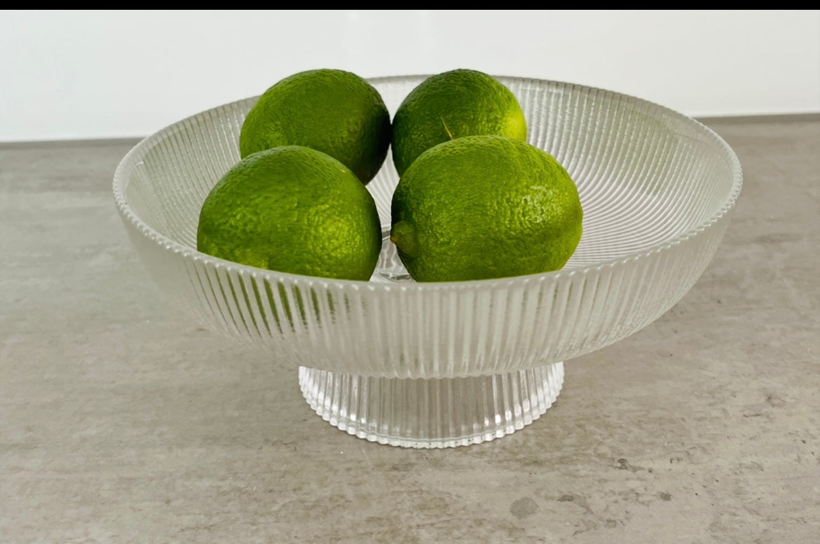 Obstschale klar geriffelt